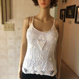 Very Vera, Vera Wang Collection white Crochet Top